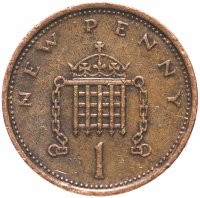 Купить Великобритания 1 новый пенни (new penny) 1971-1981