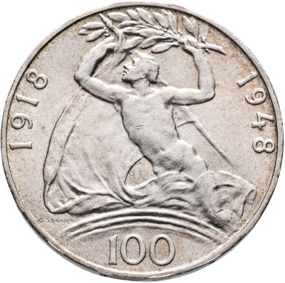 купить Чехословакия 100 крон (korun) 1948 "30-летие Независимости"