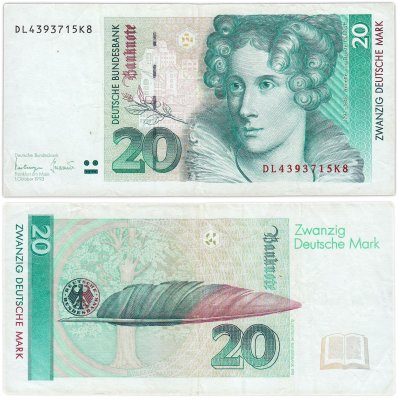 купить Германия 20 марок 1993 (Pick 39b)