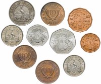 Купить Уганда набор из 10 монет 1976-1987