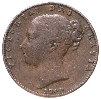 купить Великобритания 1 фартинг (farthing) 1840