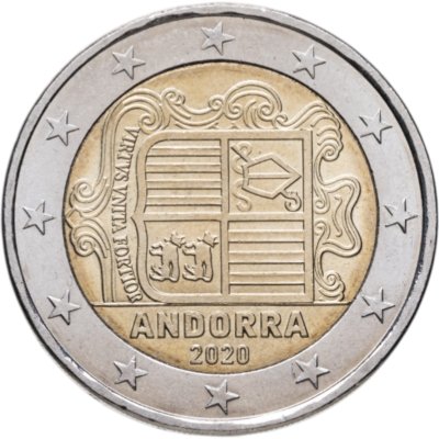 купить Андорра 2 евро 2014-2023 случайный год