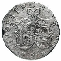 Купить 4 копейки 1757 года ливонез, монета для Лифляндии и Эстляндии