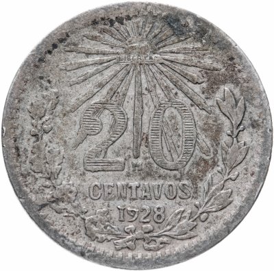 купить Мексика 20 сентаво (centavos) 1928