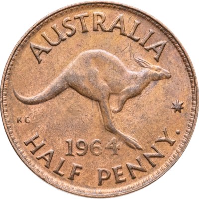 купить Австралия 1/2 пенни (penny) 1964