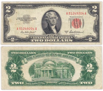 купить США 2 доллара 1953 series 1953A (Pick 380a)