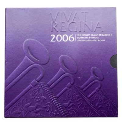 купить Великобритания 5 фунтов (pounds) 2006 80 лет со дня рождения Королевы Елизаветы II, в буклете