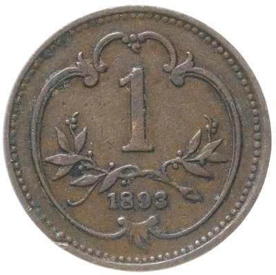 купить Австрия 1 геллер (heller) 1893