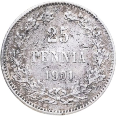 купить 25 пенни (pennia) 1901 L Российская Финляндия