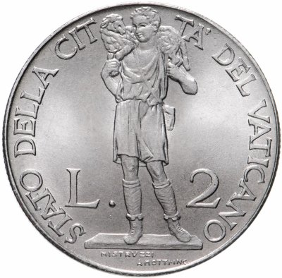 купить Ватикан 2 лиры (lire) 1941