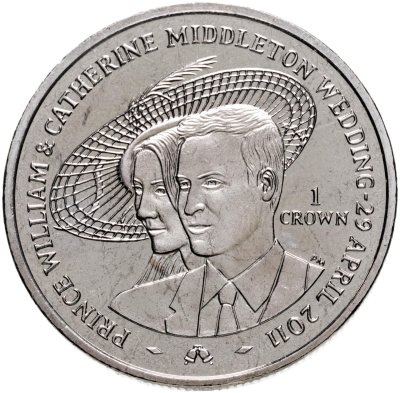купить Остров Мэн 1 крона (crown) 2011 "Свадьба Принца Уильяма и Кэтрин Миддлтон"