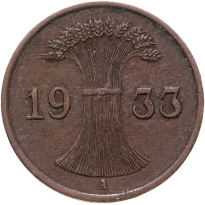 купить Германия (Веймарская республика) 1 рейхспфенниг (reichspfennig) 1933