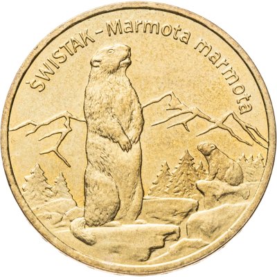 купить Польша 2 злотых (zlote) 2006 "Сурок"