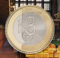 купить Словения 3 евро 2010 "Любляна - Всемирная столица книги" BU официальный блистер