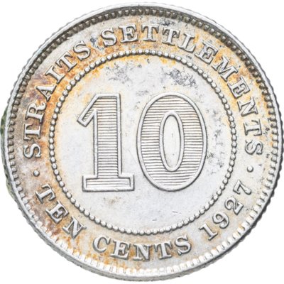 купить Стрейтс Сетлментс 10 центов (cents) 1927