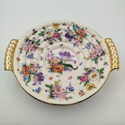 купить Блюдо "Мейсенский букет", керамика, деколь, золочение, Бельгия, 1950-1980 гг.