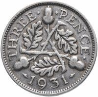 Купить Великобритания 3 пенса 1931