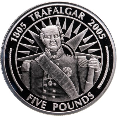 купить Гибралтар 5 фунтов (pounds) 2005 "200 лет Трафальгарской битве" Сэр Томас Харди