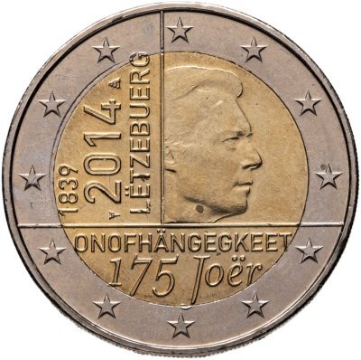 купить Люксембург 2 euro (евро) 2014 "175 лет независимости Люксембурга"