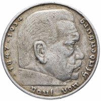 купить Германия (Третий Рейх) 5 рейхсмарок (reichsmark) 1938 "А"
