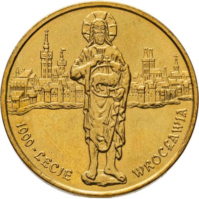 купить Польша 2 злотых 2000 "1000 лет городу Вроцлав"