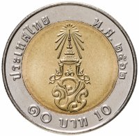 купить Таиланд - 10 бат 2019, "Король Рама 10" Биметалл
