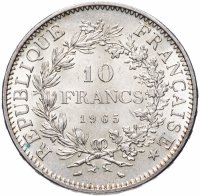 Купить Франция 10 франков (francs) 1965