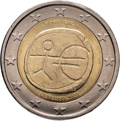 купить Португалия 2 евро 2009 "10 лет монетарной политики ЕС (EMU) и введения евро"