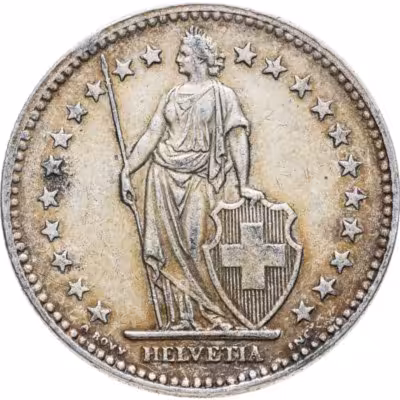 купить Швейцария 2 франка (francs) 1944-1965
