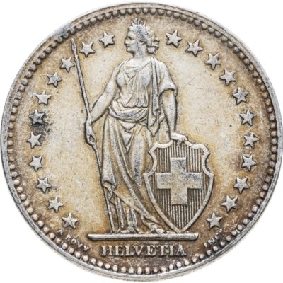 купить Швейцария 2 франка (francs) 1944-1965