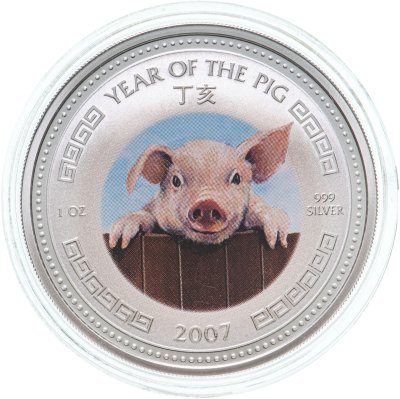 купить Камбоджа 3000 риелей (riels) 2007 "Китайский гороскоп - год свиньи (поросёнок на заборе)"