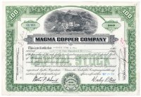 купить Акция США MAGMA COPPER COMPANY 1953- 1958 гг.