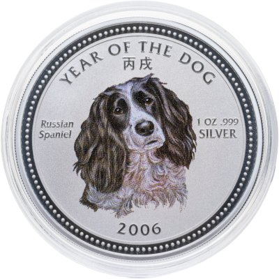 купить Камбоджа 3000 риелей (riels) 2006 Китайский гороскоп - год собаки, Русский охотничий спаниель