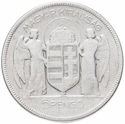 купить Венгрия 5 пенго (пенгё, pengo) 1930 10 лет регенства Адмирала Хорти