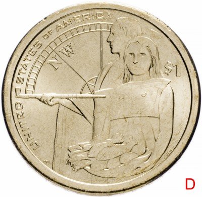 купить США 1 доллар (dollar) 2014 D "Коренные Американцы - Гостеприимство индейцев"
