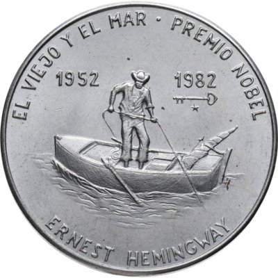 купить Куба 1 песо (peso) 1982 Эрнест Хэмингуэй - Старик и море