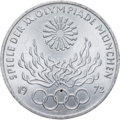 купить Германия 10 марок (mark) 1972 "XX летние Олимпийские Игры, Мюнхен 1972 - Факел