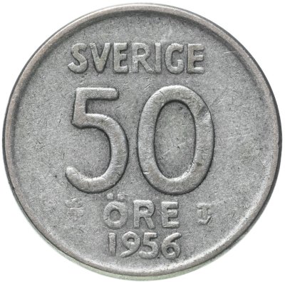 купить Швеция 50 эре (ore) 1956