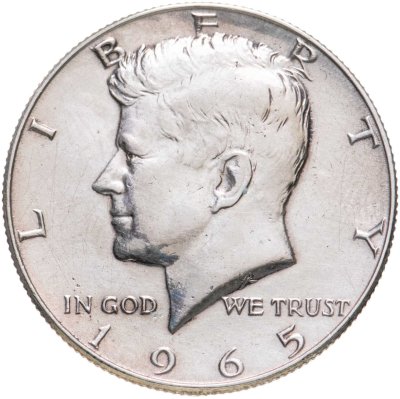купить США 50 центов (1/2 доллара, half dollar) 1965 "Kennedy Half Dollar (Кеннеди)"