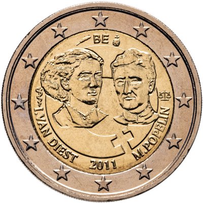купить Бельгия 2 евро 2011 "100 лет Международному женскому дню"