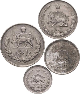 купить Иран набор монет 1-10 риалов 1976 (4 шт.)