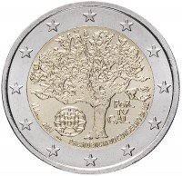 Купить Португалия 2 евро 2007 "Председательство Португалии в Совете Европейского Союза"