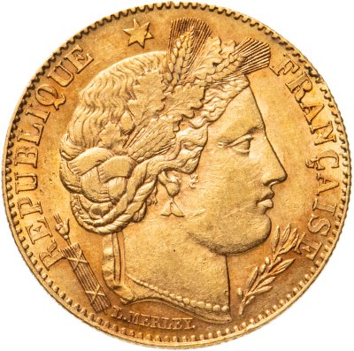 купить Франция 10 франков (francs) 1895