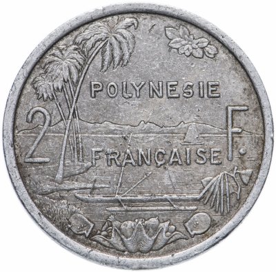 купить Французская Полинезия 2 франка (francs) 1975-2011 случайный год