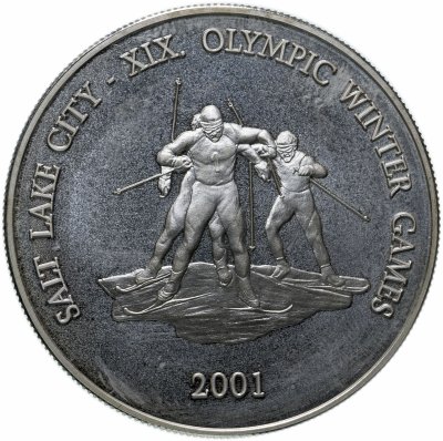 купить Монголия 500 тугриков 2001 "XIX зимние Олимпийские Игры - Лыжник"