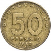 Купить Германия (ГДР) 50 пфеннигов 1950 А