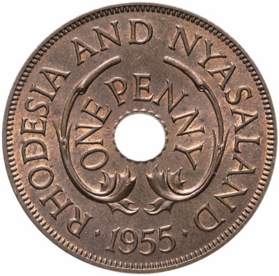 купить Родезия и Ньясаленд 1 пенни (penny) 1955
