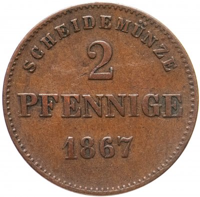 купить Германия, Герцогство Саксен-Мейнинген 2 пфеннига 1867