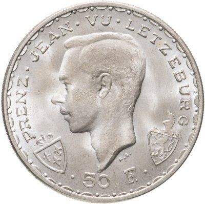 купить Люксембург 50 франков (francs) 1946 "600 лет со дня смерти Иоганна Люксембургского"
