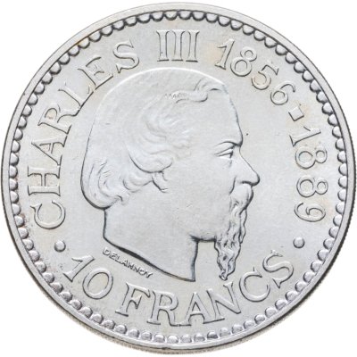 купить Монако 10 франков (francs) 1966 110 лет вступлению на престол Чарльза III